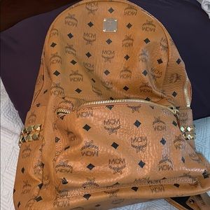 Large studded MCM backpack